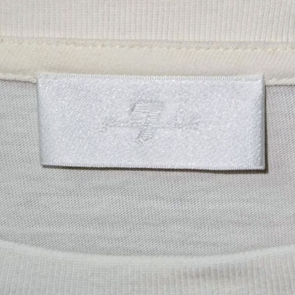 7 FOR ALL MAN KIND Women's Vintage White Premium Short Sleeve  Front Knot Top XL - Picture 8 of 16